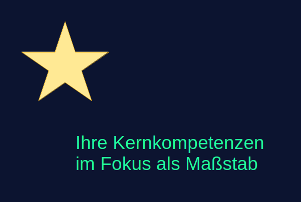 Kernkompetenzen des Unternhemens im Blick